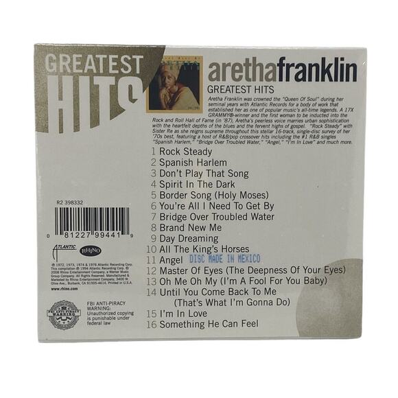 Aretha Franklin Best of Aretha Franklin The 70s CD 2008 Rhino R&B Soul New - Picture 6 of 12